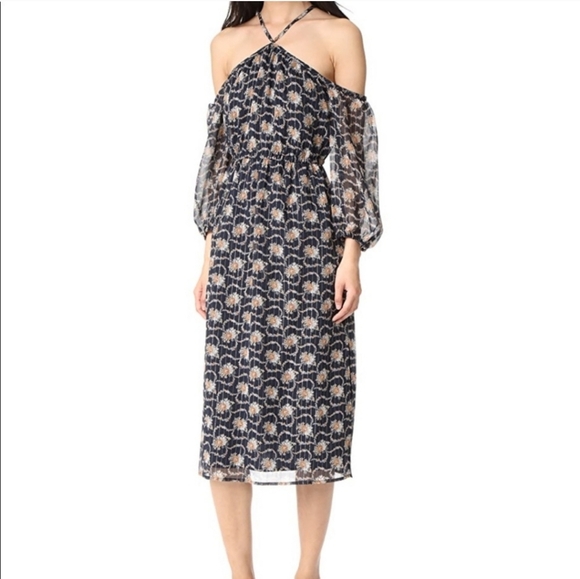 Club Monaco Tansa Silk Floral Print Dress 2‎ - Picture 1 of 8